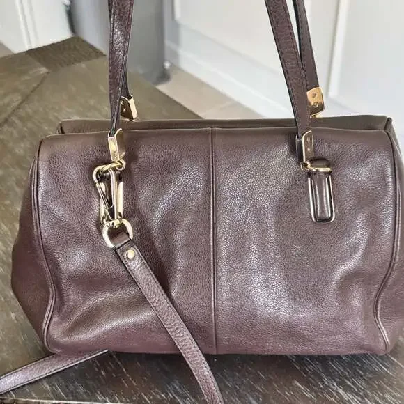 Coach Brown Leather Madison Madeline East/West Satchel Bag - Picture 2 of 8